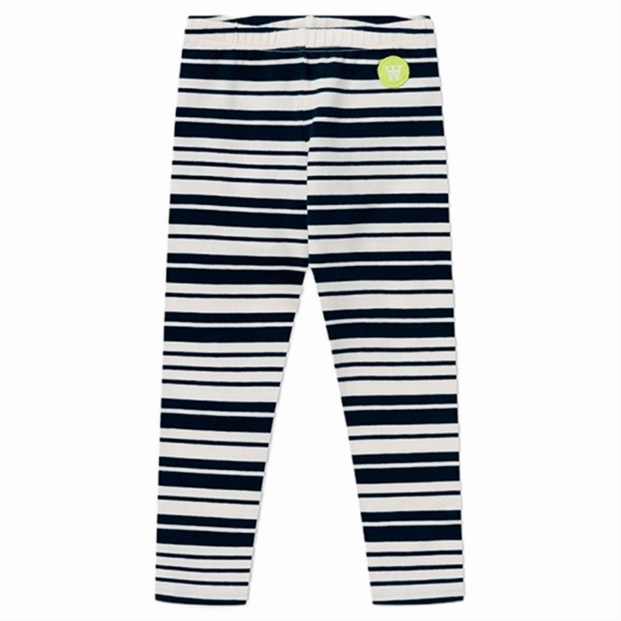 Daily Routine Rib Knit Wood Wood Off White/Navy Stripes Ira Leggings