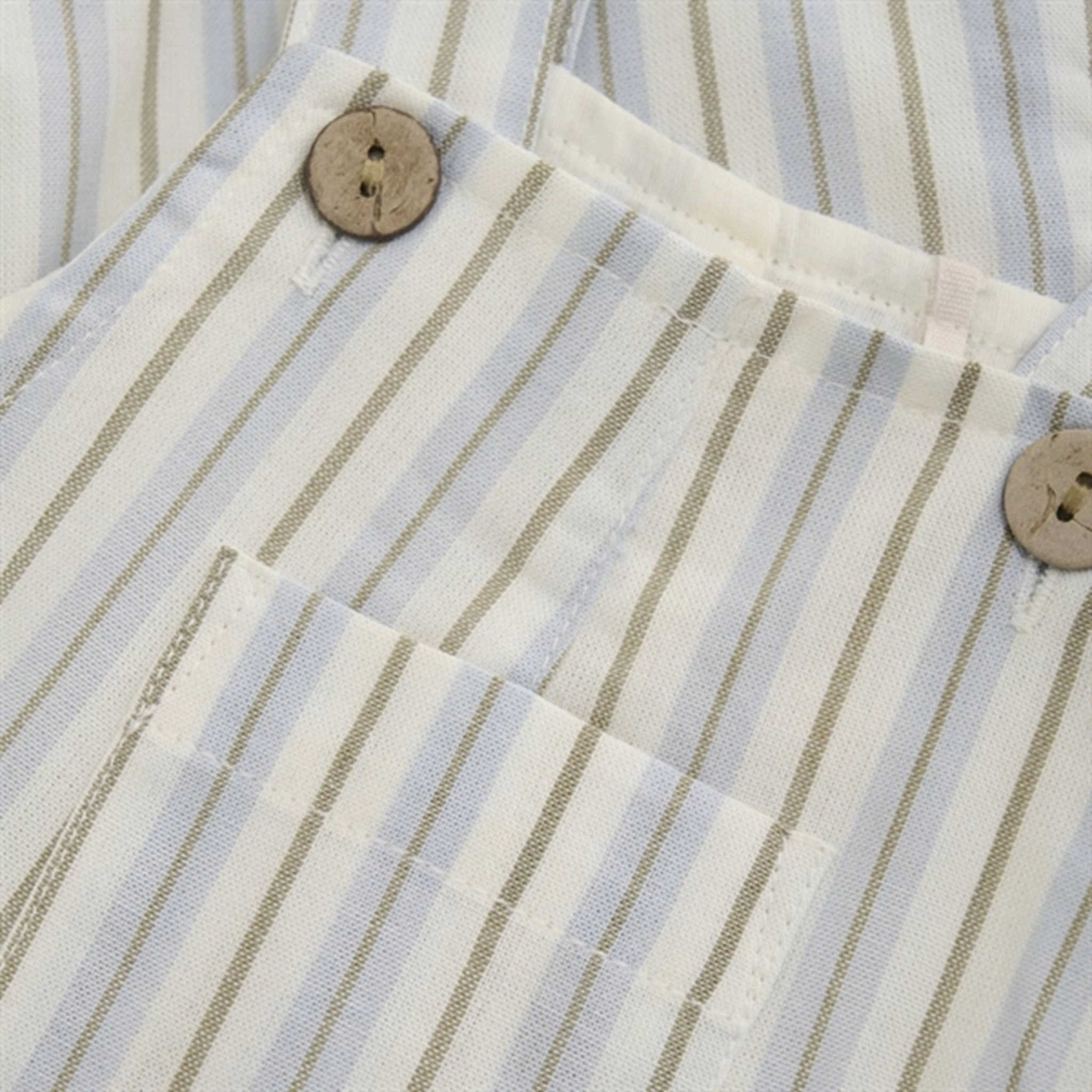 Huttelihut Woven Stripe Silver Sage Onesie w. Lining Eco Friendly Fabric Active Design Wear