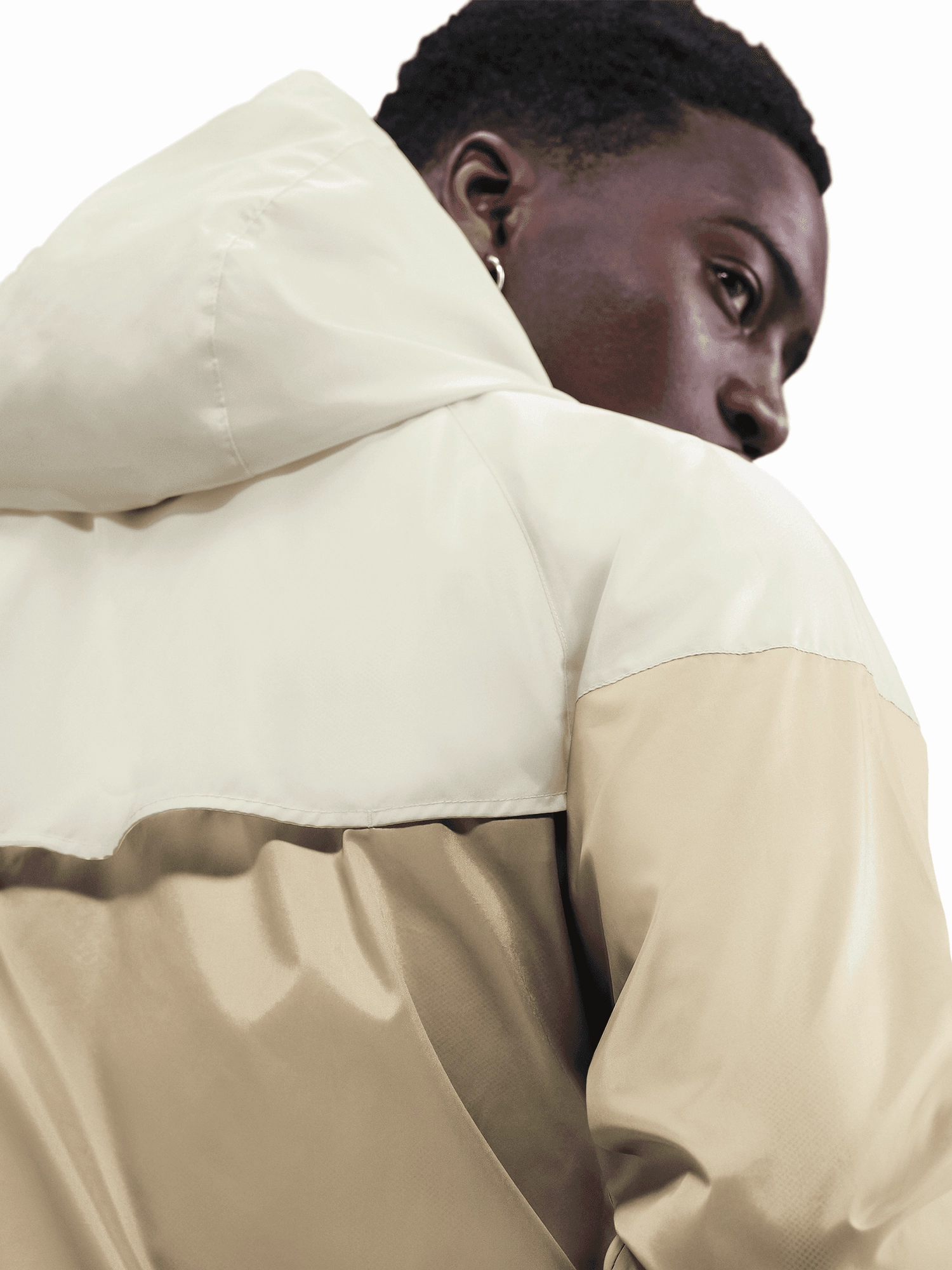 beach scene Hardware Woven Lined Windrunner Hooded Jacket