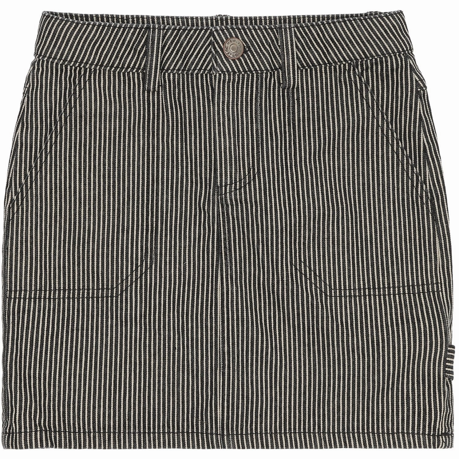 The New Dark Blue Denim London Denim Skirt Mini length Frayed Finish