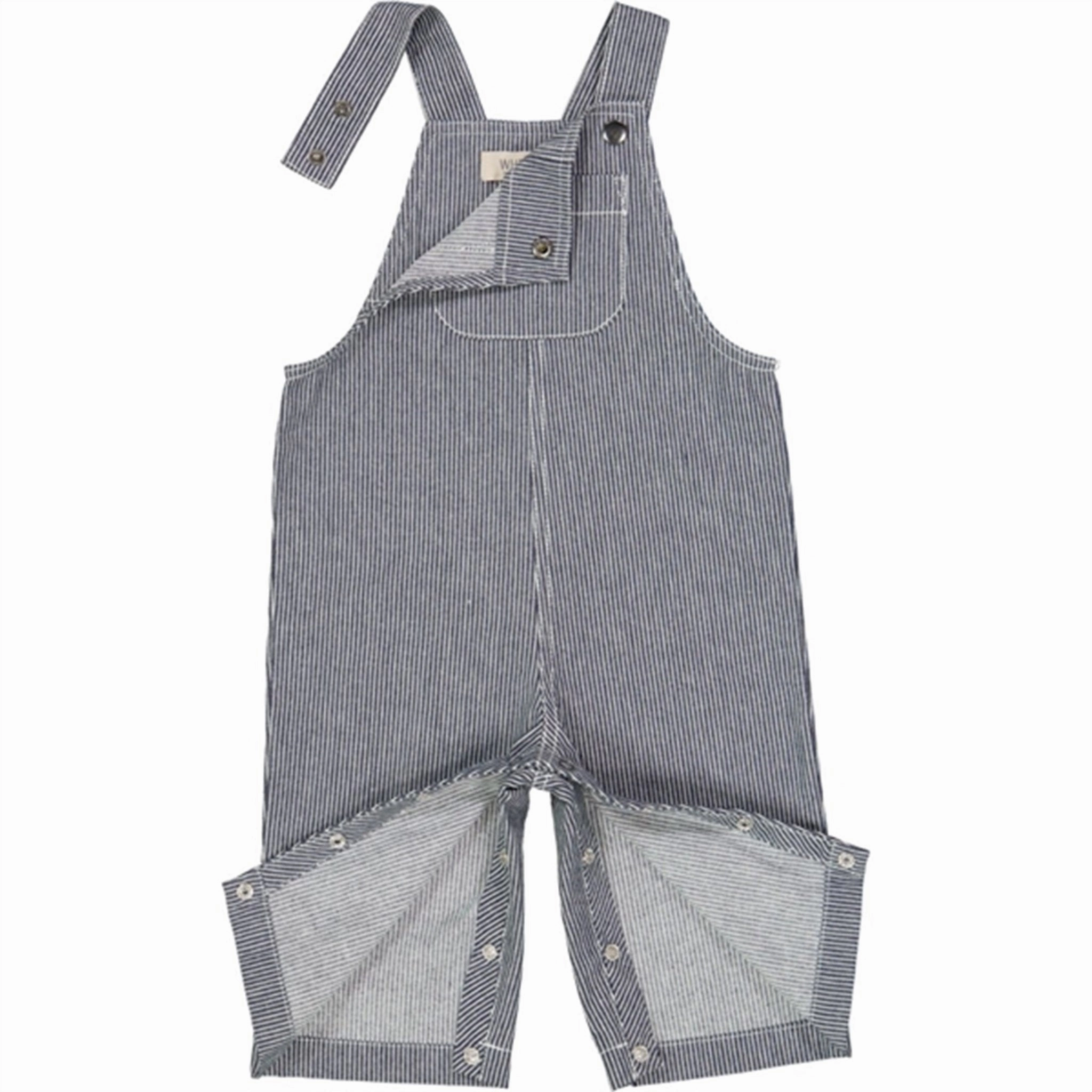 Sporty Design Low Bulk Wheat Navy Denim Stripe Issey Overall