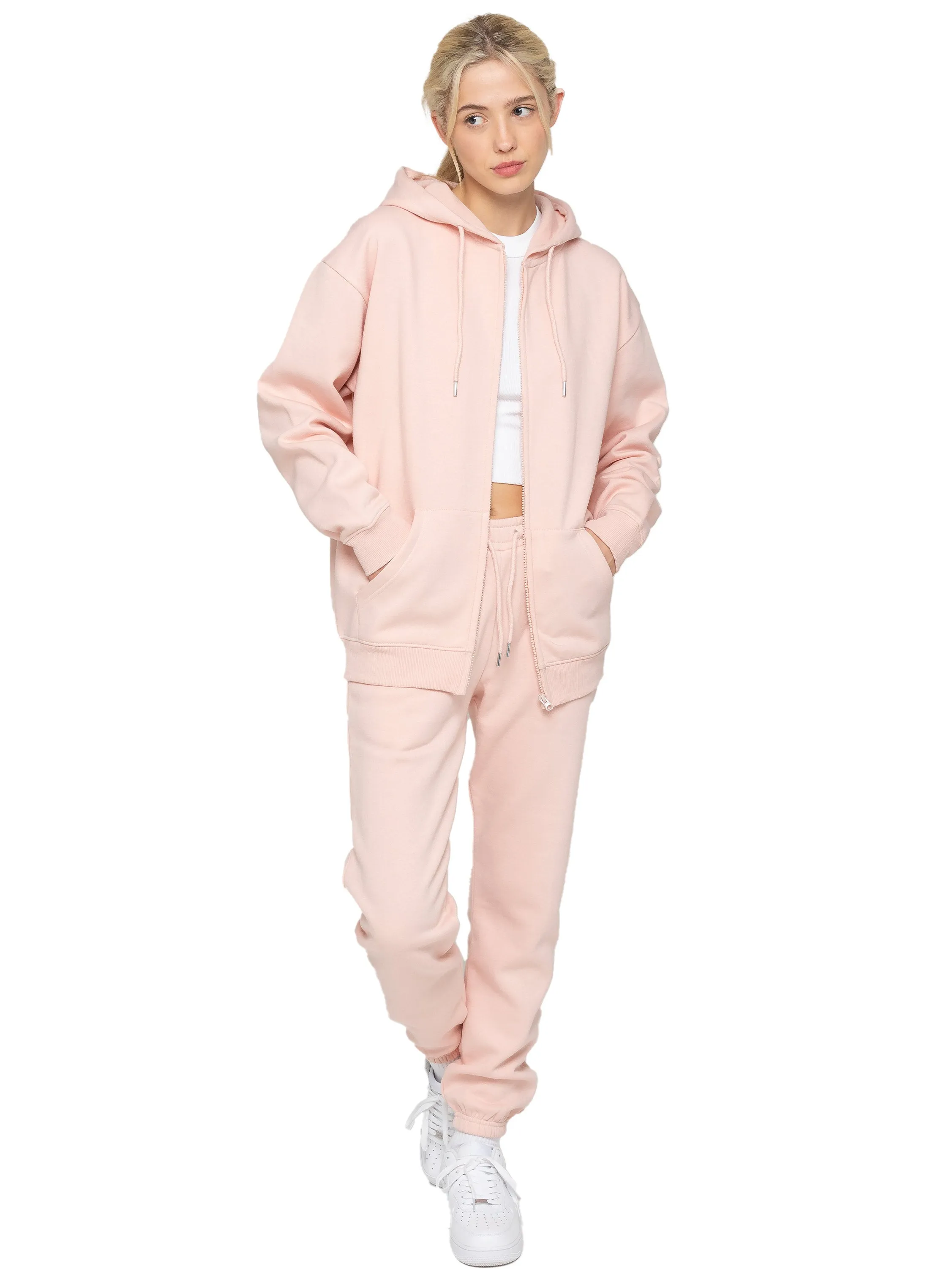 Silk Enzo | Womens Oversized Zip Hoodie Tracksuit Set