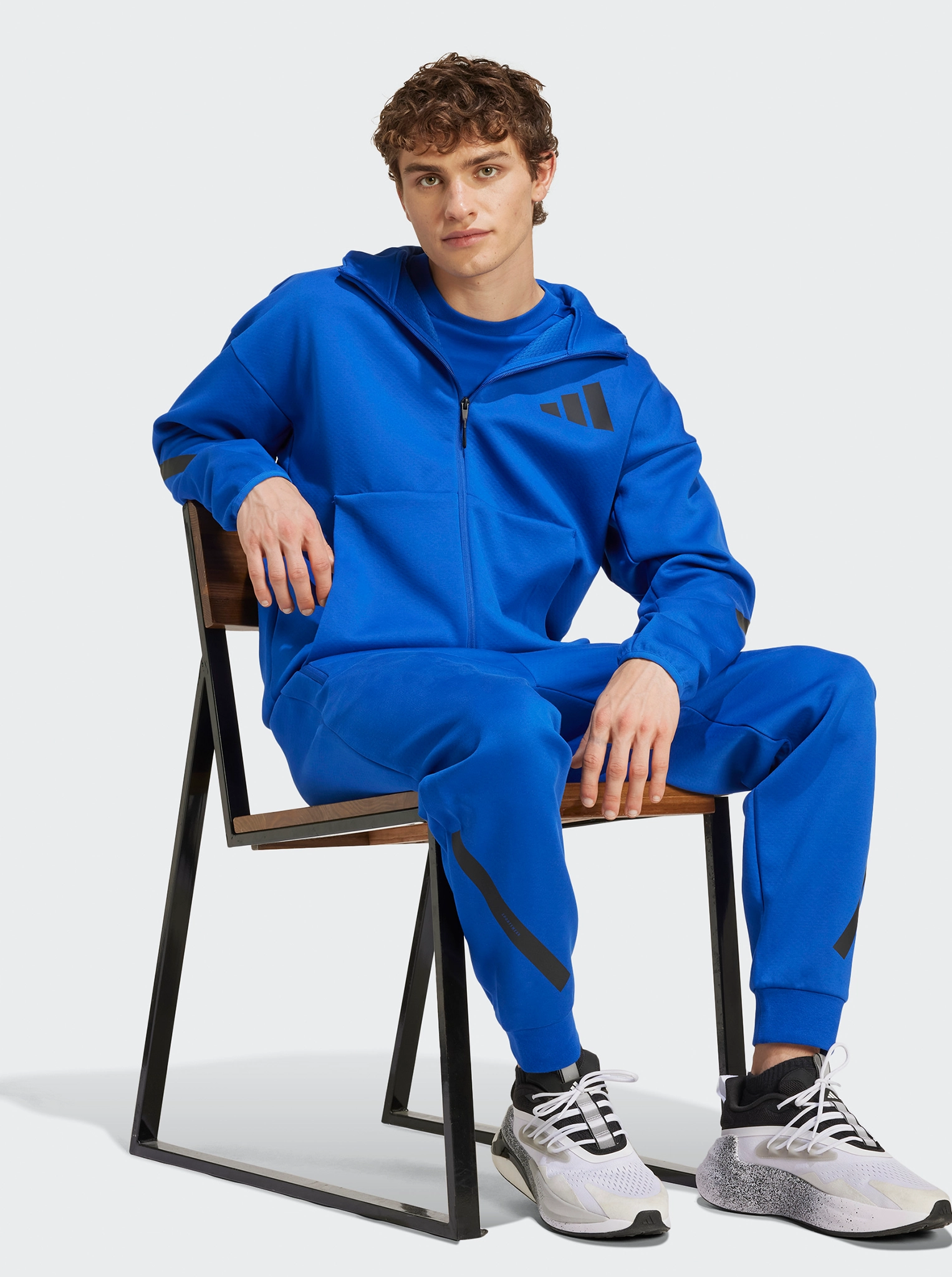 Z.N.E. Full-Zip Hooded Track Jacket Casual Fashion Panda like