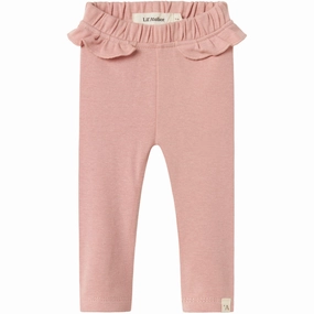 High Comfort Body Hugging Fit Lil'Atelier Misty Rose Nbflalo Tip Slim Leggings Lil