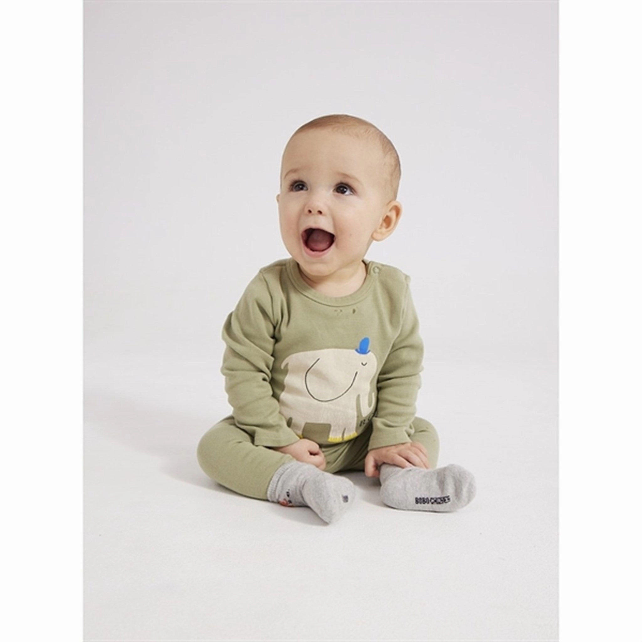 Premium Stretch Fitness Training Maternity Wear Bobo Choses Light Green Big B Leggings