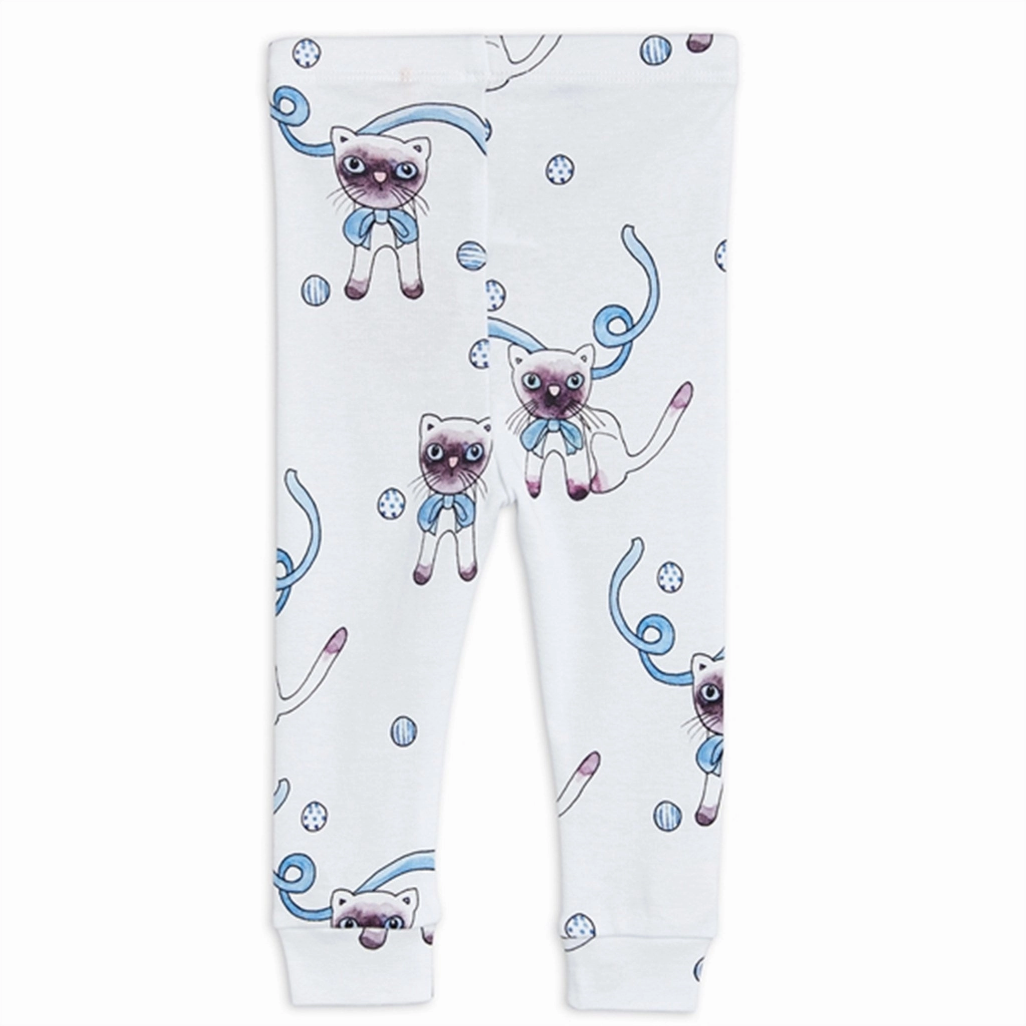 Anti Clogging Mini Rodini Light blue Siamese Aop Leggings