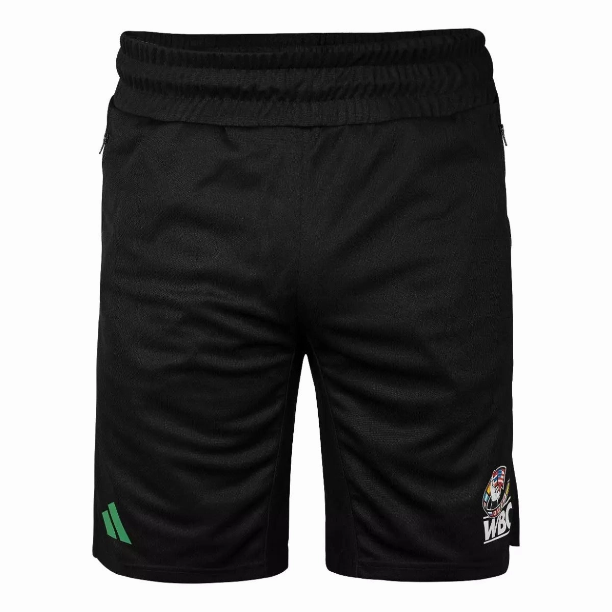 adidas WBC Boxing Shorts Tech Wear Zip Pockets Layered Panel Design