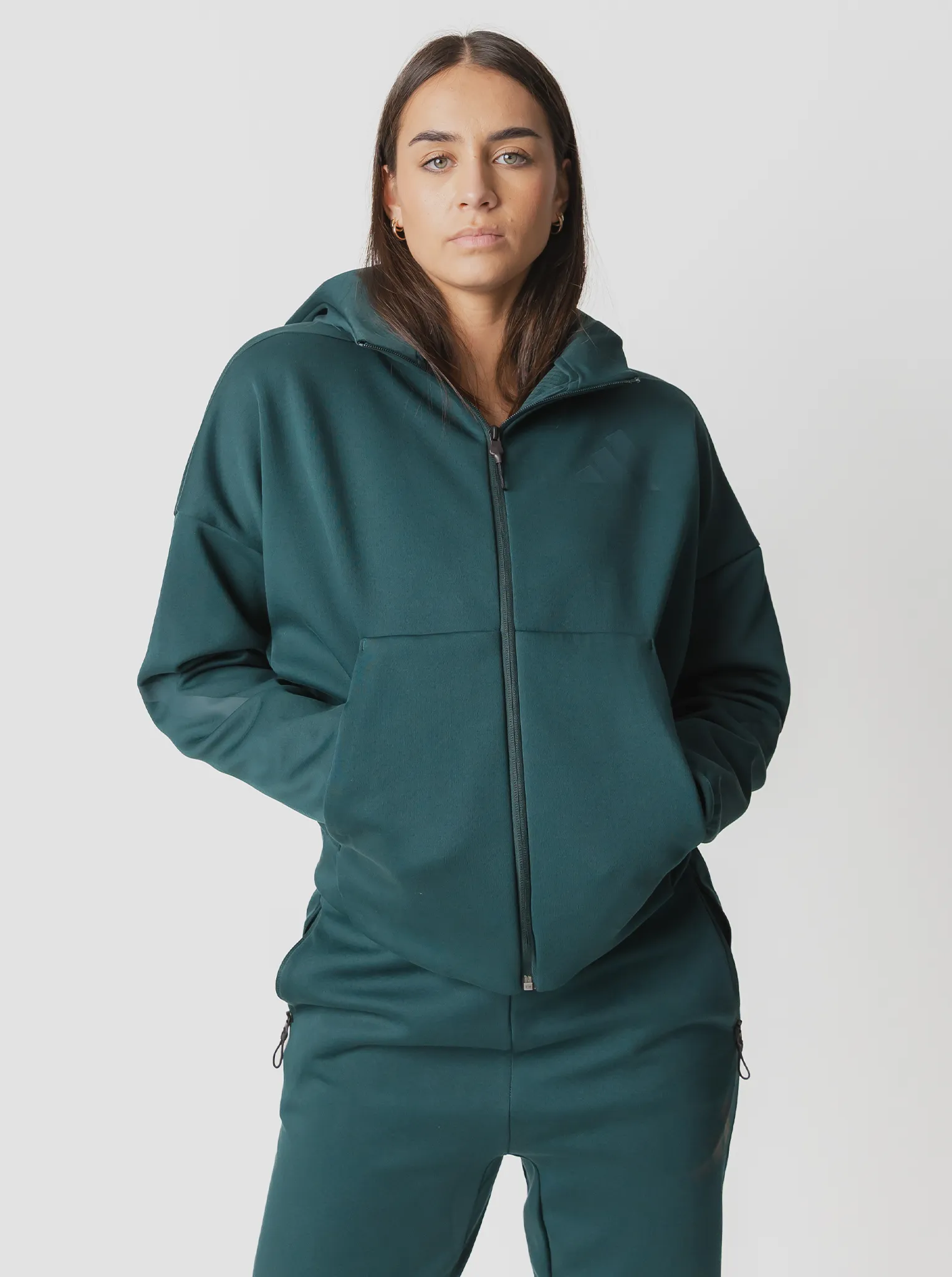 Elk like Knit texture Z.N.E. Full Zip Hoodie